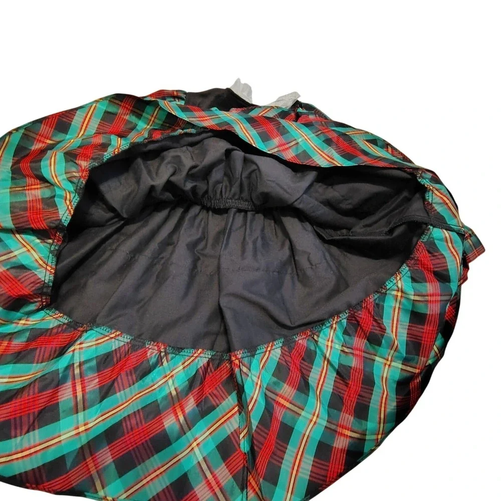 Vintage 1980s Martha's Too Girls‎ 4 Plaid Tiered Christmas Party Dress